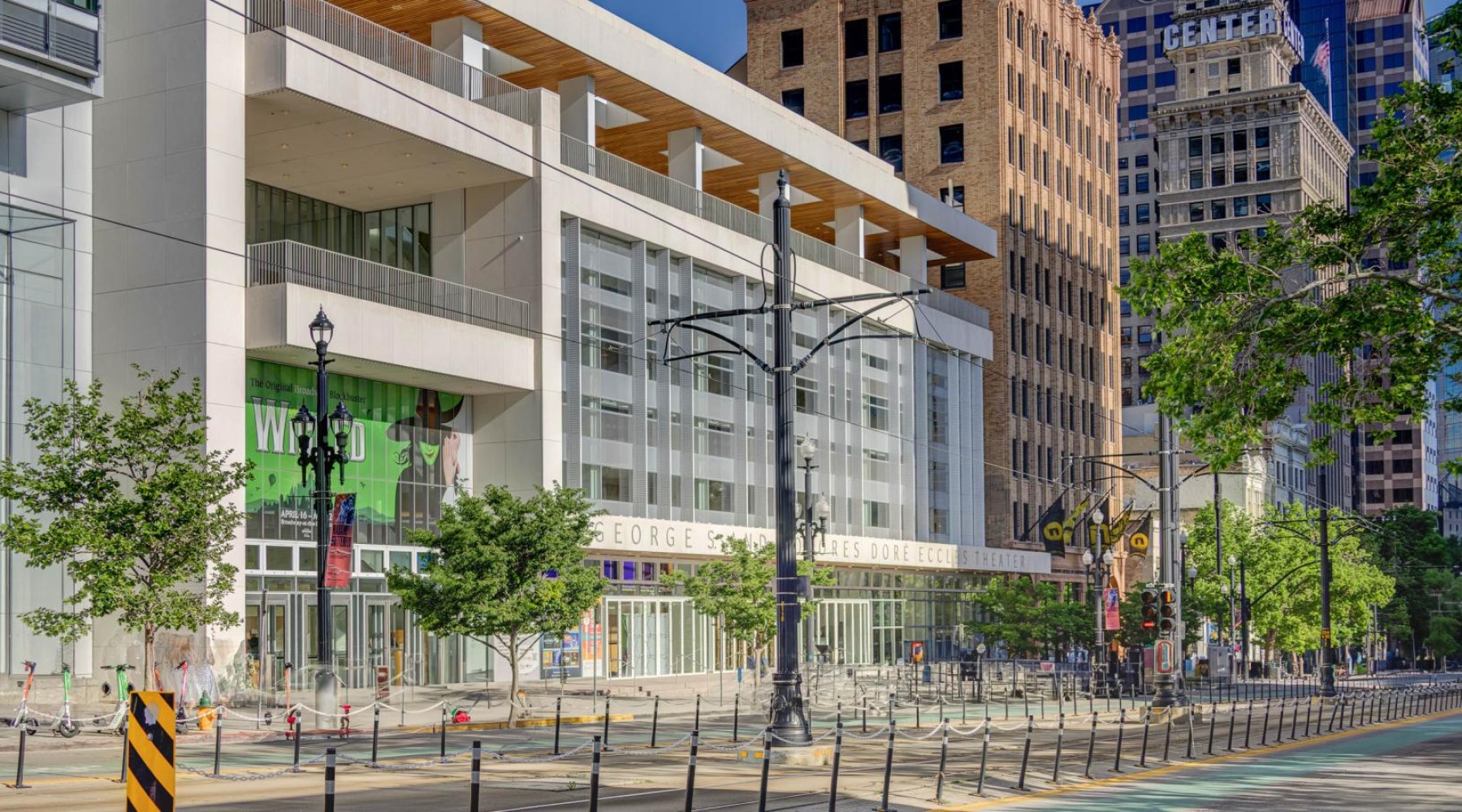 a street with buildings on either side